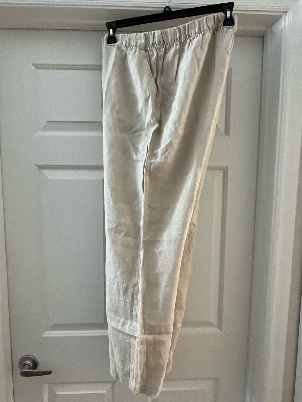 Ellen Tracy Light Beige Linen Pants - Picture 3 of 5